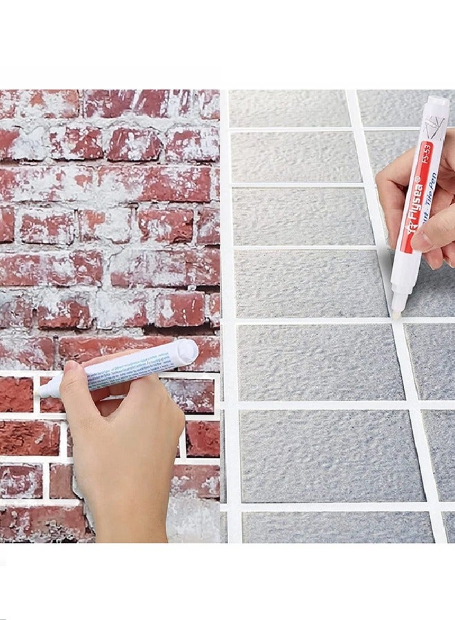 فلاي سي 3 قطع بلاط القلم - جدار الجص ترميم القلم إصلاح ماركر الجص حشو القلم لترميم البلاط الجص الجدار الأرضيات الحمامات والمطبخ الأبيض - Image 4