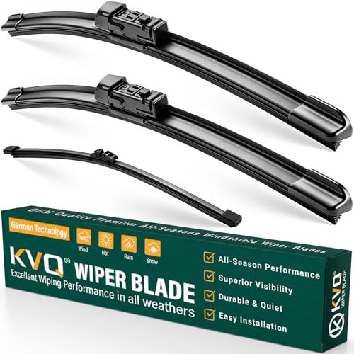 KVQ Windshield Wiper Blades Replacement for BMW X3 2018-2023, BMW X4 2019-2023, Original Equipment Replacement Front Rear Wiper Blade Set - 26" 20" 12" (Set of 3) - Image 1