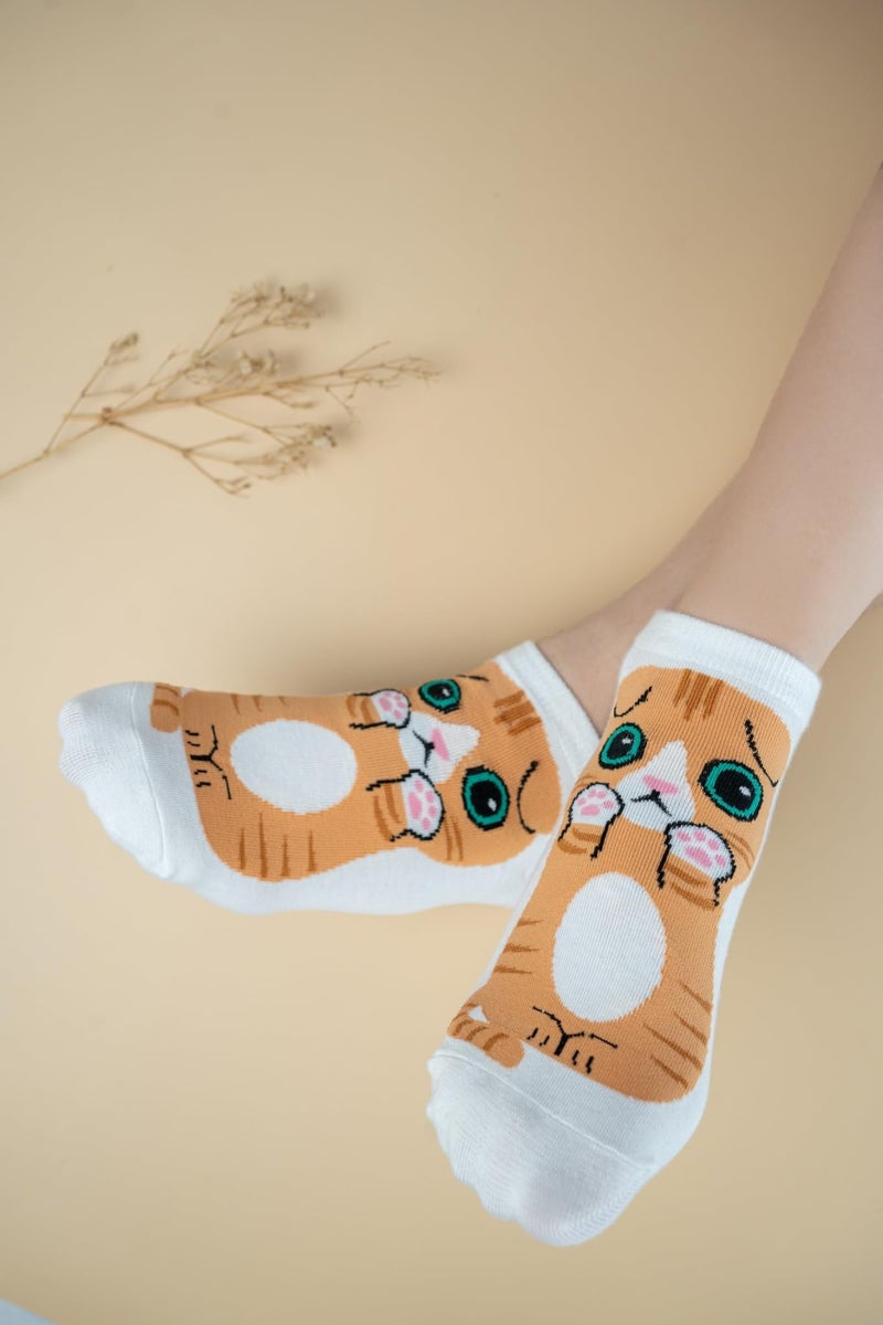 RATIVE Women's Ankle Fun Cute Socks for Cat Animals Lovers Funny Novelty Gifts (6-9, 10-pairs/all cats) - Image 3