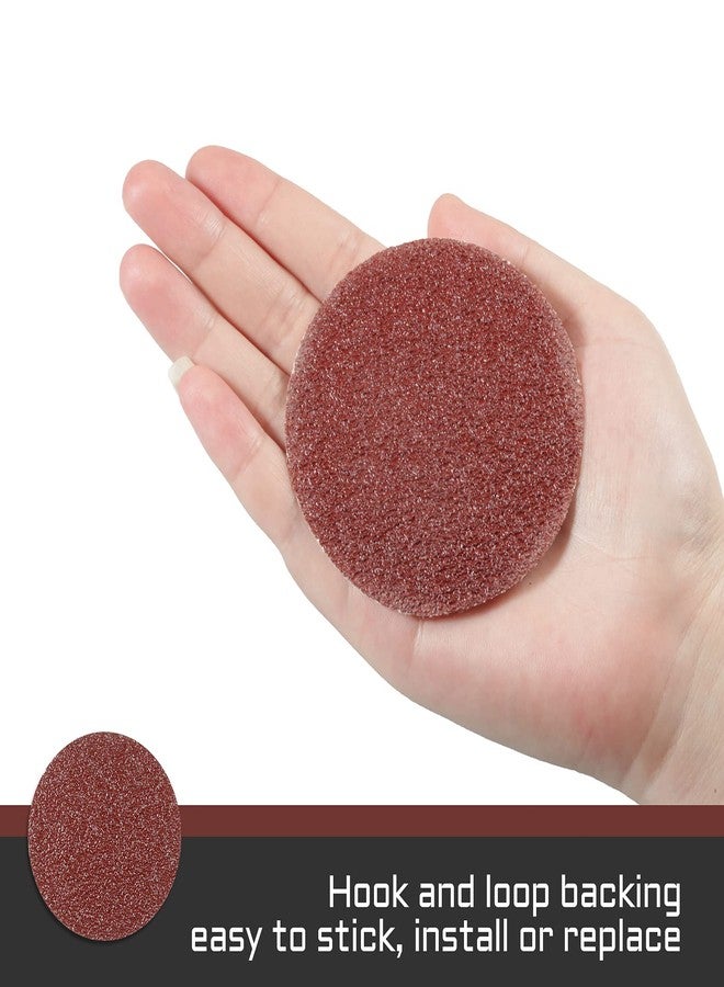 أقراص صنفرة LEONTOOL مقاس 3 بوصات ورق صنفرة بخطاف وحلقة بحبيبات 40، 100 قطعة، وسادة صنفرة بدون ثقوب من أكسيد الألومنيوم، صنفرة مدارية عشوائية - Image 4