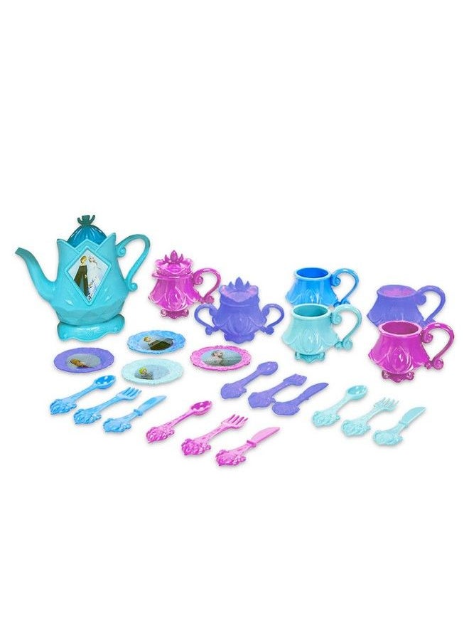 Classic Disney - Frozen Tea Set Bundle ~ 26 Pc Frozen Tea Party Decorations Cups Tea Pot Featuring Anna And Elsa With Frozen Stickers (Frozen Tea Set Party Supplies) - Image 1