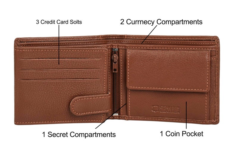 ANTONIO VALERIA Octave Rust Leather Wallet for Men - Image 3