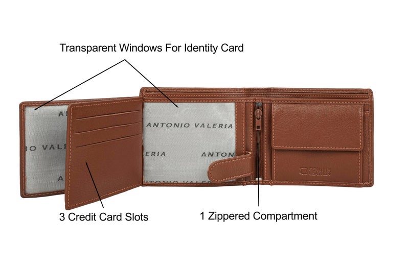 ANTONIO VALERIA Octave Rust Leather Wallet for Men - Image 4