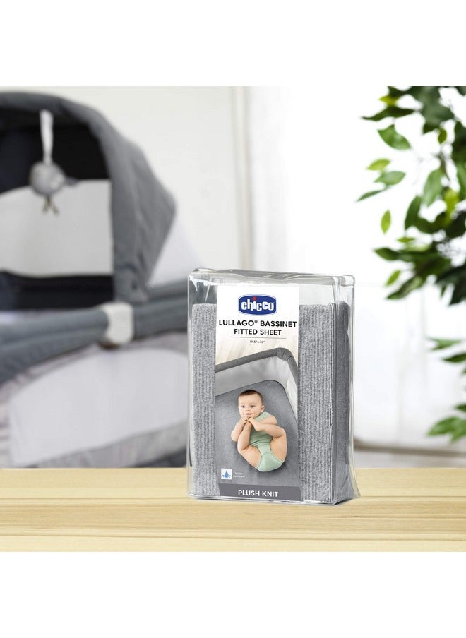Chicco - Chicco LullaGo Bassinet Sheet - Soft Stripe | Grey - Image 1