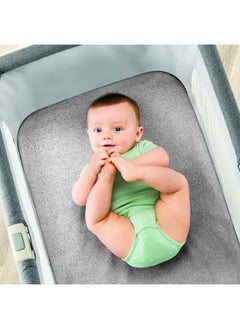 Chicco Chicco LullaGo Bassinet Sheet - Soft Stripe | Grey  - Image 2