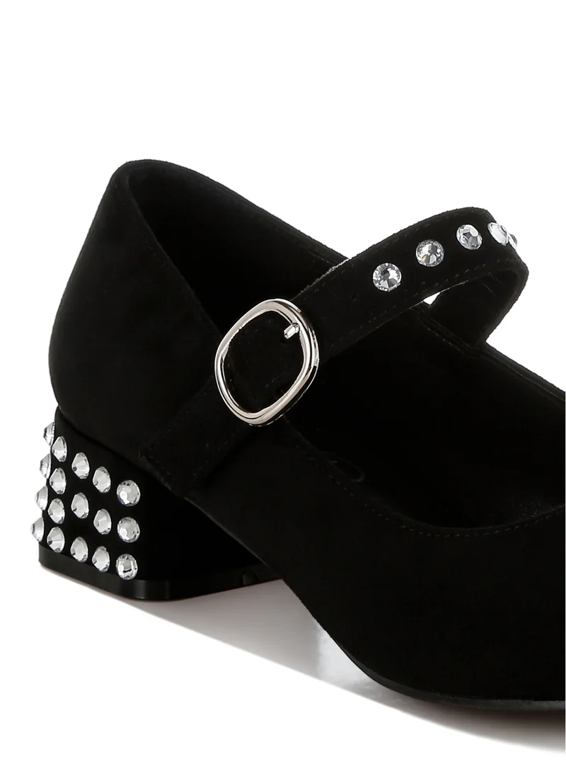 London Rag Studded Mary Jane Pumps in Black