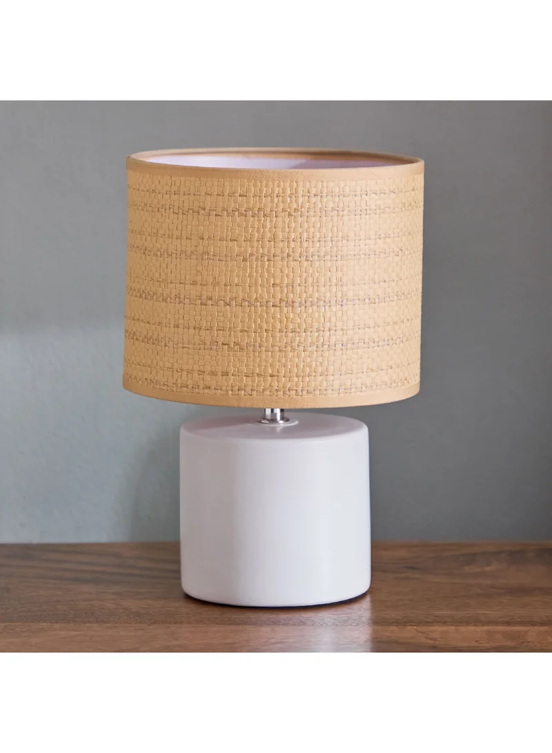 Home Box Harper Table Lamp with Ceramic Base and Natural Paper Shade 18 x 28 x 18 cm