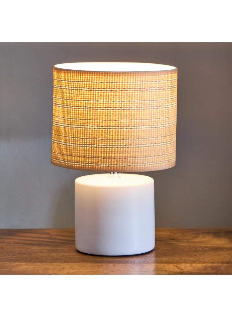 Home Box Harper Table Lamp with Ceramic Base and Natural Paper Shade 18 x 28 x 18 cm