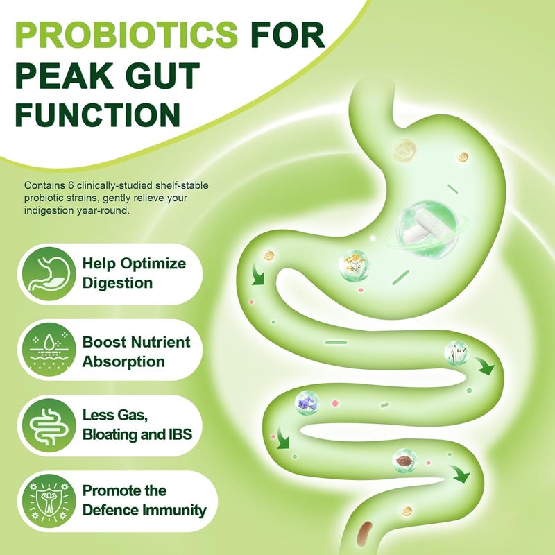 NATURE TARGET Prebiotic Fiber Supplement with 60 Billion Probiotics for Digestive Health  Prebiotics and Probiotics for Women  Men Regularity Supports Occasional Constipation  120 Veggie Capsules - Image 3