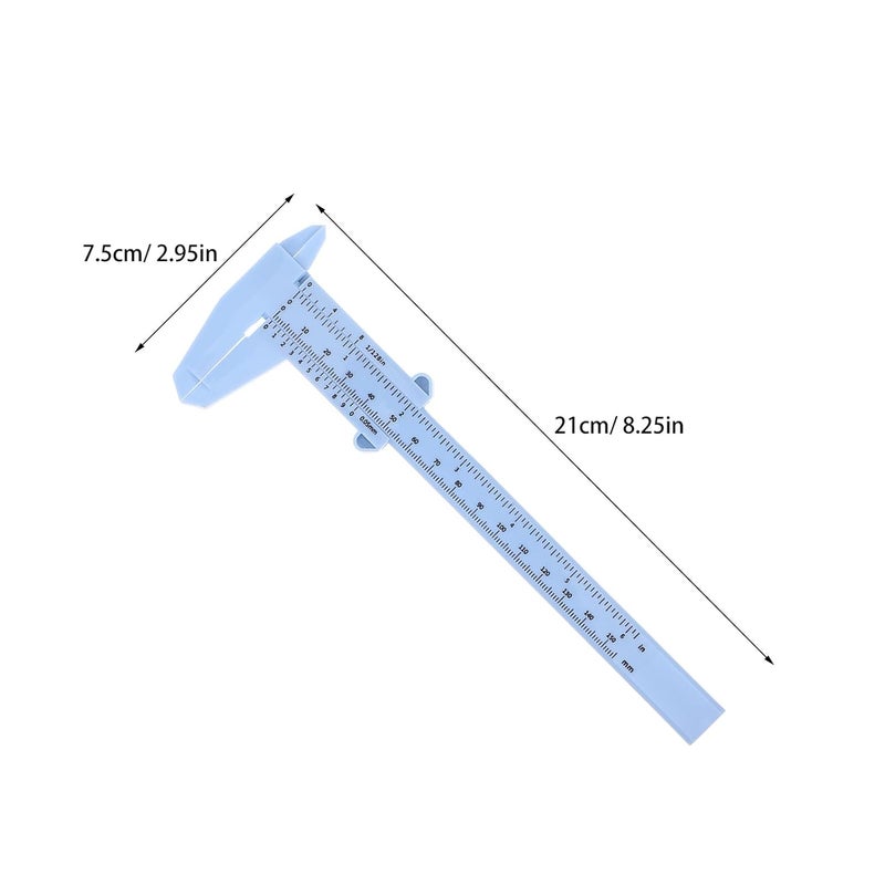 jojofuny 4 Pcs Plastic Vernier Calipers Measuring Tool 0-150mm Mini Manual Accurate Measurement Instrument for School Science Projects - Image 2