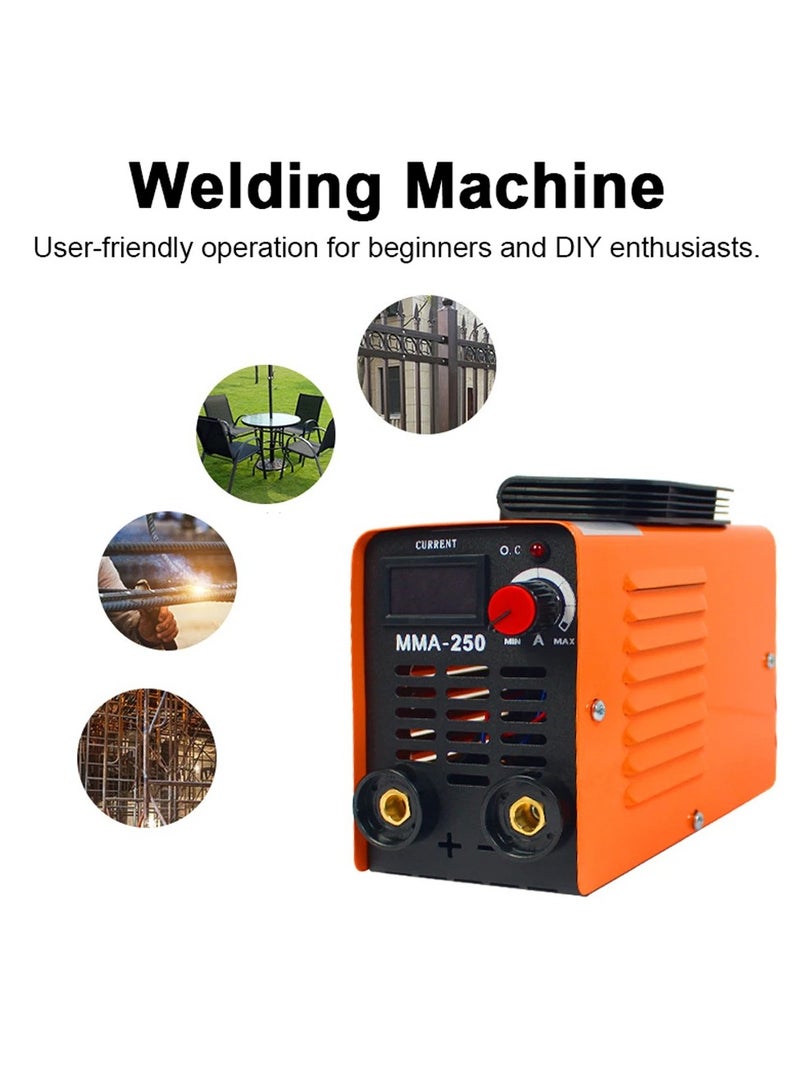 MMA-250 Portable Welding Machine Inverter Arc Electric Welder Current Adjustable Compact Welding Machine With Tools Storage Box - Image 4