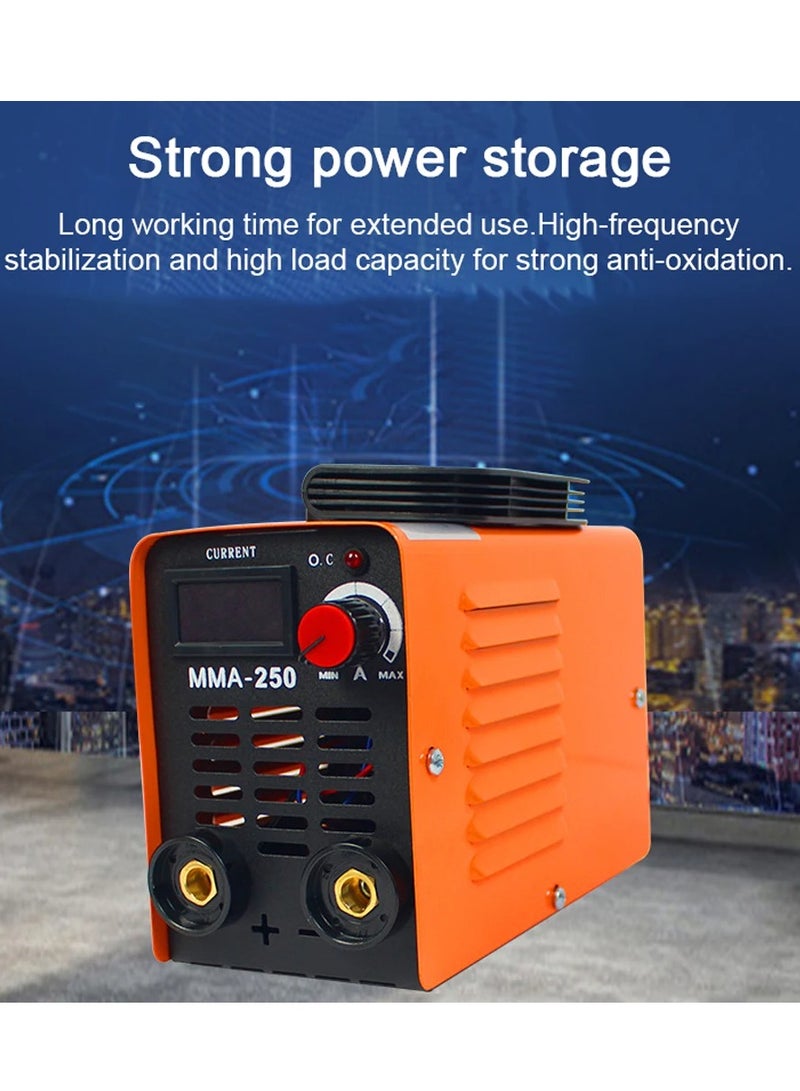 MMA-250 Portable Welding Machine Inverter Arc Electric Welder Current Adjustable Compact Welding Machine With Tools Storage Box - Image 3