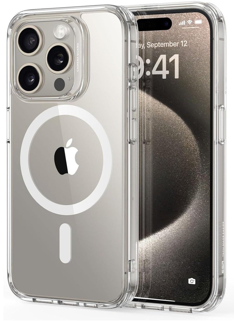 IAF iPhone 15 Pro Max Case, Compatible with MagSafe, Military-Grade Protection, Yellowing Resistant, Scratch-Resistant Back, Magnetic Phone Case for iPhone 15 Pro Max, Classic Series, Clear - Image 1