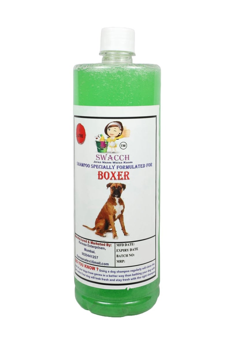 swacch Shampoo | Puppy Safe Shampoo | PH Balanced | Ditch to Itch for Boxer Dog Shampoo 1 Litre (Neem Alovera) + Spike Ball Chew Toy Combo Pack - Image 2