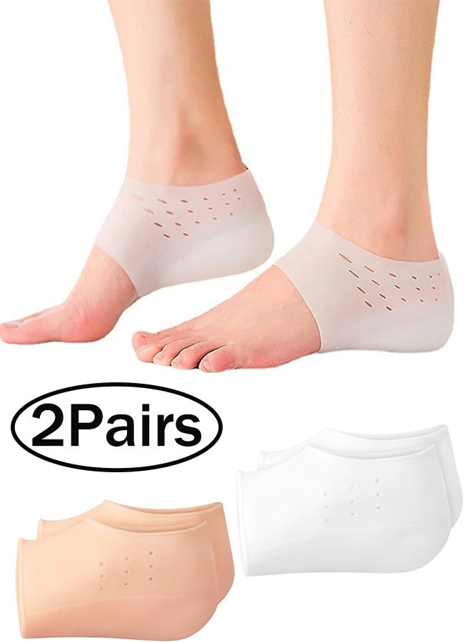 2pairs Plantar Fasciitis Socks With Arch Support Heel Bandage Heel Protection Cushion for Plantar Fasciitis and Heel Pain Relief - Image 1