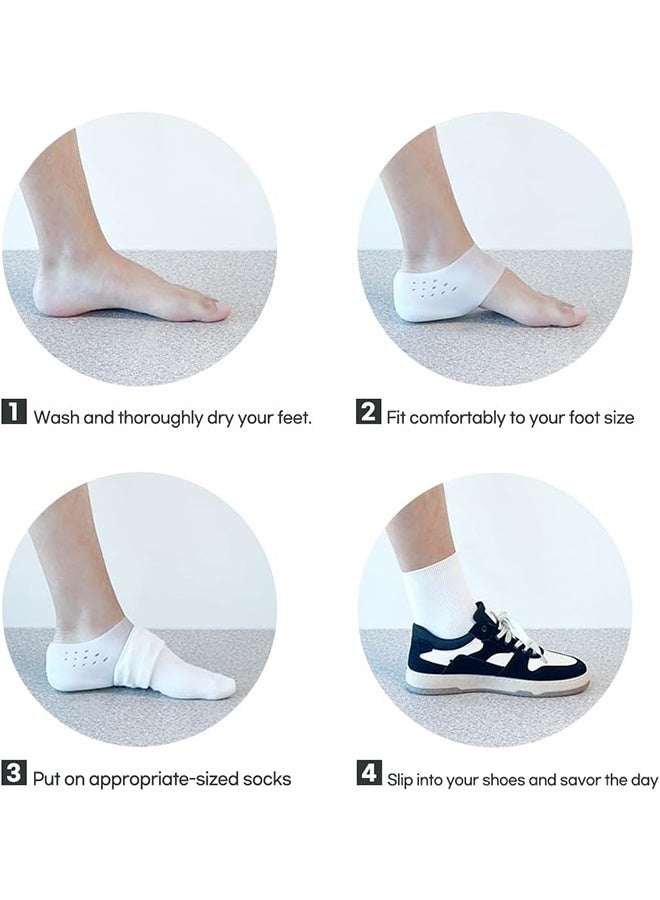 2pairs Plantar Fasciitis Socks With Arch Support Heel Bandage Heel Protection Cushion for Plantar Fasciitis and Heel Pain Relief - Image 4