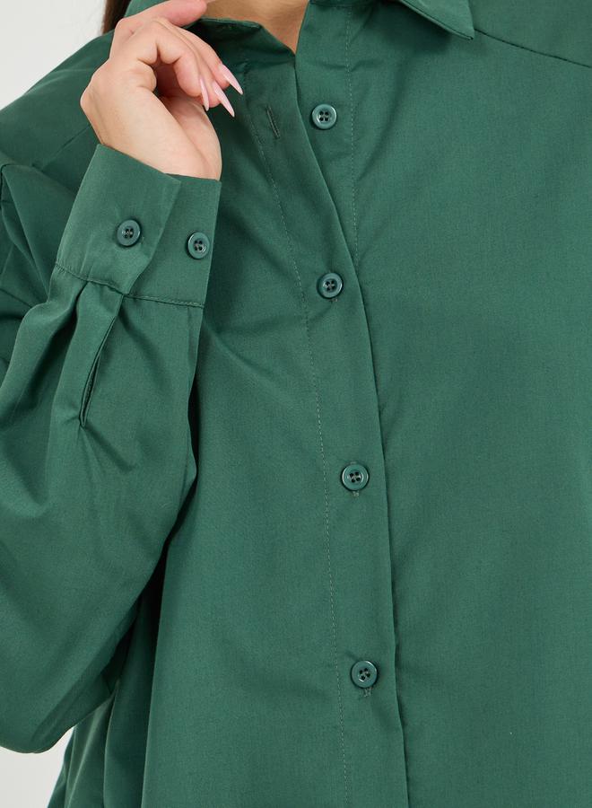 Styli Oversized Buttoned Longline Shirt - Image 4