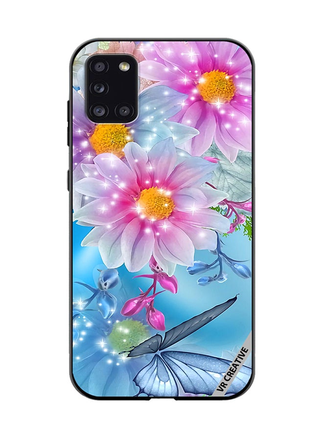 VR CREATIVE Protective Case Cover For Samsung Galaxy A31 Beautiful Flowers And Butterfly Design Multicolour - Image 1