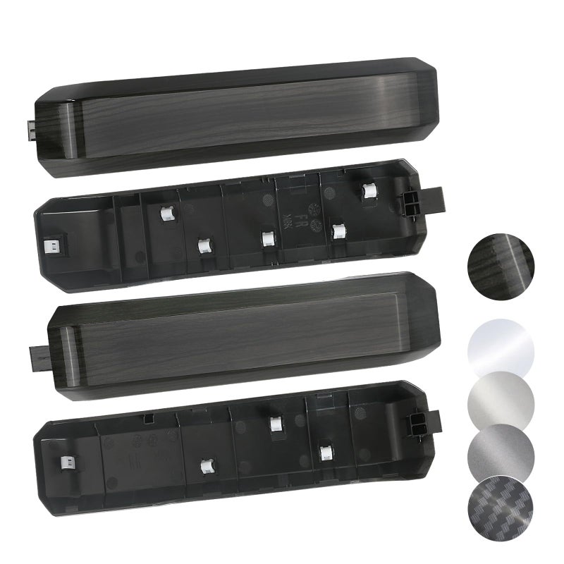 TQPONLY Interior Inner Door Handle Cover Trim Fits 20152020 Ford F150 SuperCrew Truck Accessories Replacement 1 Set Front and Rear Door Armrest Pull Handle Black Wood Grain - Image 2