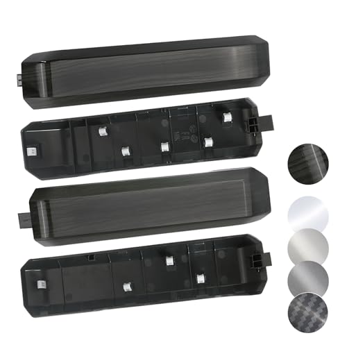 TQPONLY Interior Inner Door Handle Cover Trim Fits 20152020 Ford F150 SuperCrew Truck Accessories Replacement 1 Set Front and Rear Door Armrest Pull Handle Black Wood Grain - Image 1