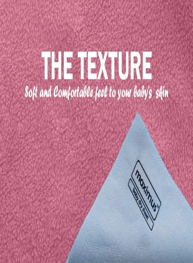 THE MAXIMUS Maximus Waterproof Quick Dry Sheet for Baby Pack of 2 | Bed Pad Extra Absorbent Washable Matress Protector | Baby Bed Protector Sheet for Toddler Children (140x100 cm) (Pink and Maroon, Large) - Image 5