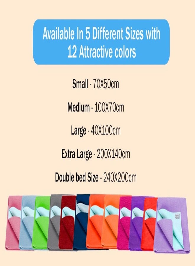 THE MAXIMUS Maximus Waterproof Quick Dry Sheet for Baby Pack of 2 | Bed Pad Extra Absorbent Washable Matress Protector | Baby Bed Protector Sheet for Toddler Children (140x100 cm) (Pink and Maroon, Large) - Image 3