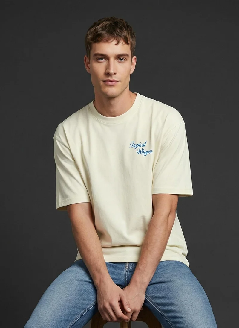 NOBERO  NOBERO Men's Premium Oversized Printed T-Shirt for Men | Best Price UAE