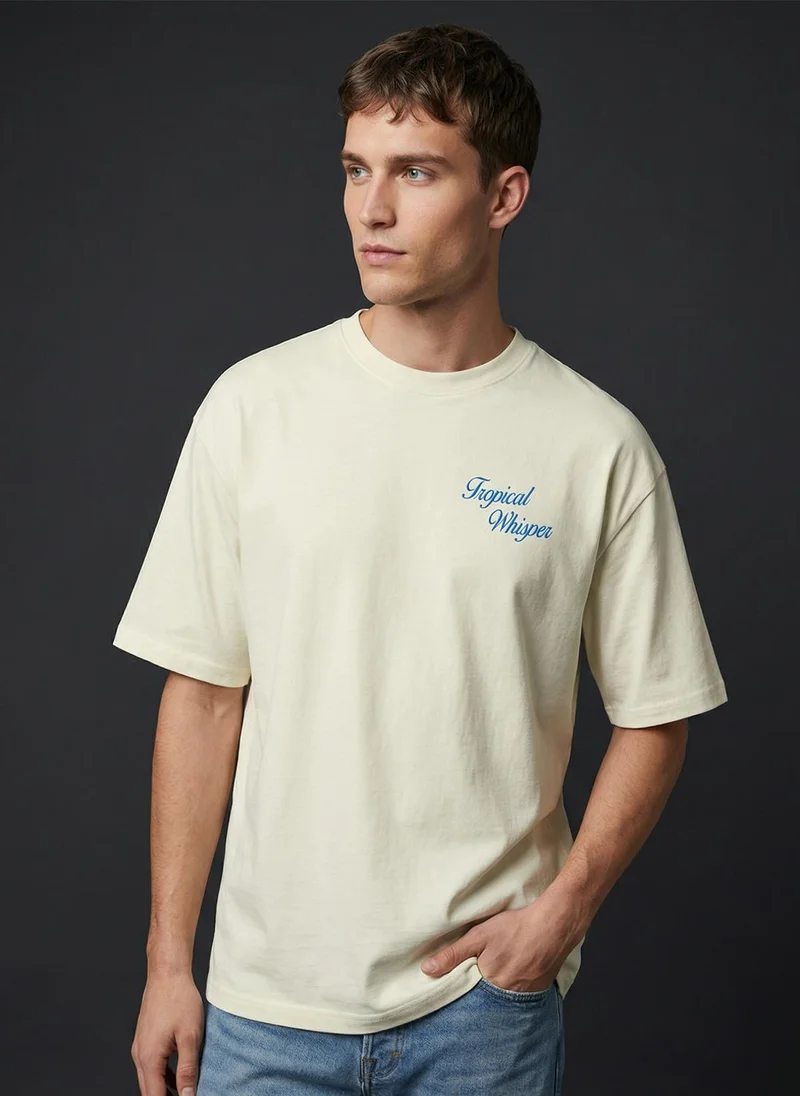 NOBERO NOBERO Men's Premium Oversized Printed T-Shirt