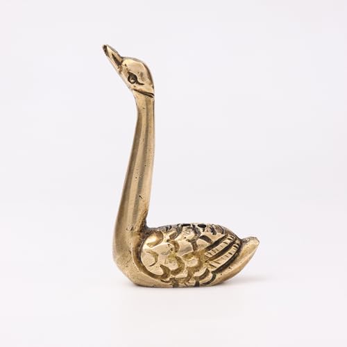 Indian-Shelf 1 Pieces Swan Antique Brass Agarbatti Stand Insense Stick Holder Agarbatti Stick Holder Decorative Pooja Home Décor Housewarming Gift Items - Image 3