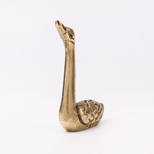Indian-Shelf 1 Pieces Swan Antique Brass Agarbatti Stand Insense Stick Holder Agarbatti Stick Holder Decorative Pooja Home Décor Housewarming Gift Items - Image 4