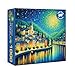 Larkipuzz Fantasy Starry Night Town Puzzles for Adults 1000 Pieces Pretty House River Jigsaw Puzzle Hard Blue Galaxy Painting Art Puzzles - Image 2