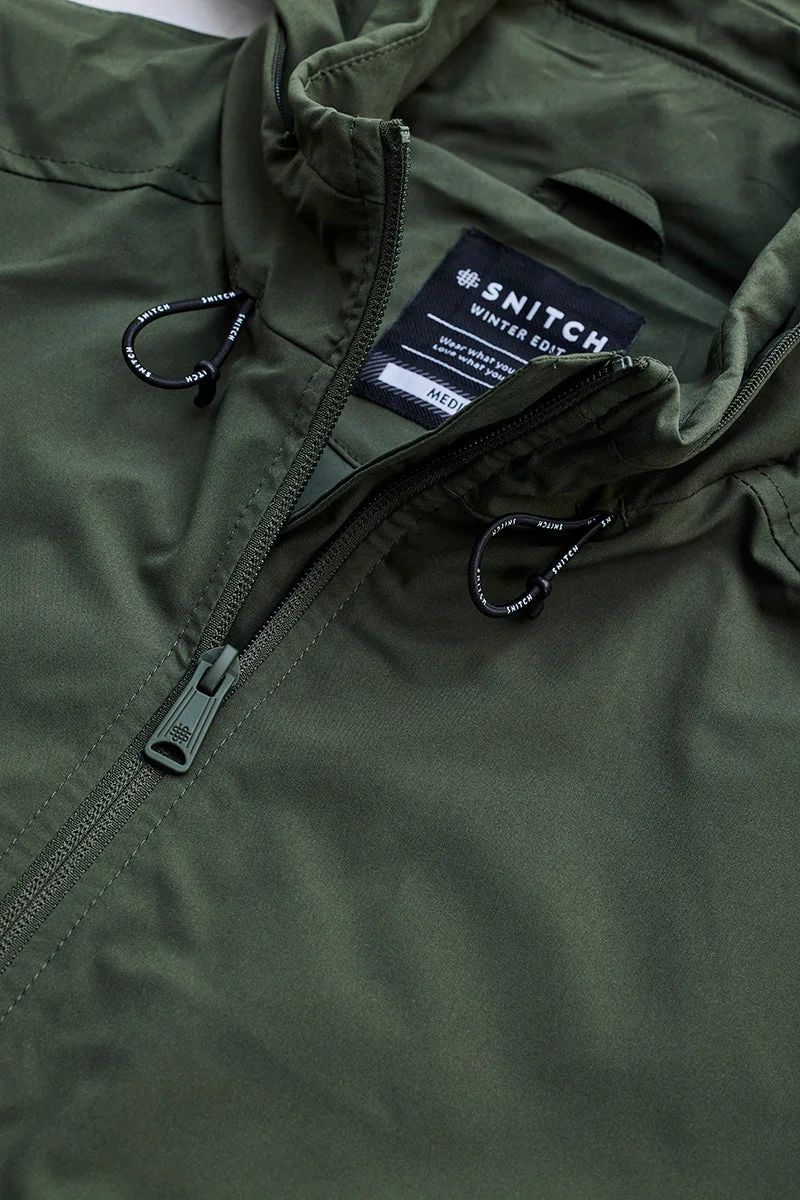 SNITCH Olive Detachable Hood Jacket