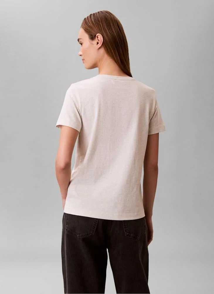 Calvin Klein Jeans  Logo V Neck T-Shirt for Women | Best Price UAE