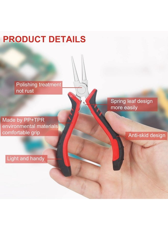 NEWACALOX Jewelry Pliers Sets Jewelers Making Tools Kit Professional 8 Piece Mini Wire Plier With Wood Holder For Beading Crafting Crimping Cutting Repair Wrapping Complete Quality For Adults Starter  - Image 3