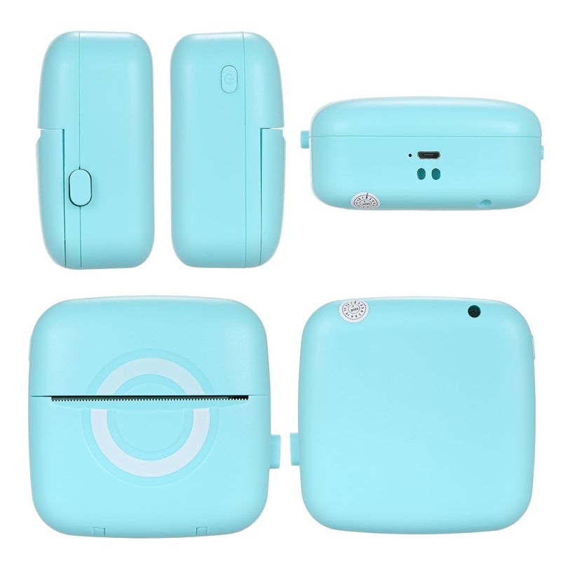 Portable Thermal Printer: 200dpi High Resolution Printing Head, No Ink Required - BT Connection, 1000mAh Battery, Pocket-size Blue Printer for On-the-go Use - Image 3
