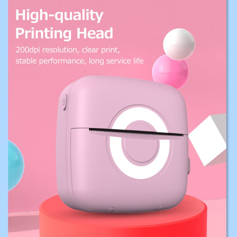 Portable Thermal Printer: 200dpi High Resolution Printing Head, No Ink Required - BT Connection, 1000mAh Battery, Pocket-size Blue Printer for On-the-go Use - Image 5
