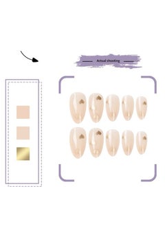 JOSQUEWNN French Tip Press on Nails,Wearing Nails, Simple French Nude Colour, Love Nail Stickers, Removable Nails.Fake Acrylic Nails With Glue Kit.  - Image 3