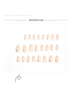 JOSQUEWNN French Tip Press on Nails,Wearing Nails, Simple French Nude Colour, Love Nail Stickers, Removable Nails.Fake Acrylic Nails With Glue Kit.  - Image 5