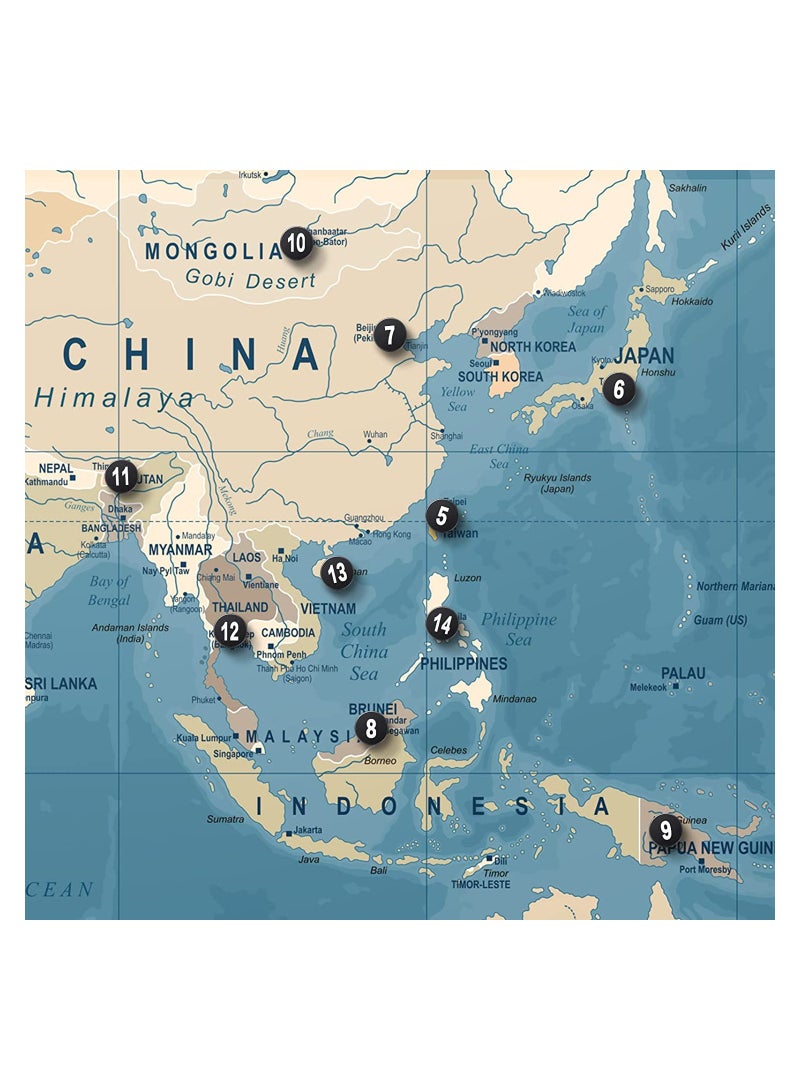 SOLARAE 100 Pcs Numbered Push Pin Tacks 100 Sequential Pins Thumb Tacks Flat Tacks Push Pins with Numbers 11 mm Diameter 16 mm Length Thumbtacks for Maps Presentations Photo Poster - Image 2