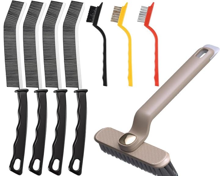 SPEN CANDELS Cleaning Brush, Multifunctional Cleaning Brush Tools,Hard Bristle Crevice Cleaning Brush,Crevice Cleaning Brushes for Household Use Bathroom Tiles Kitchen Practical and Durable(8 Pcs) - Image 1