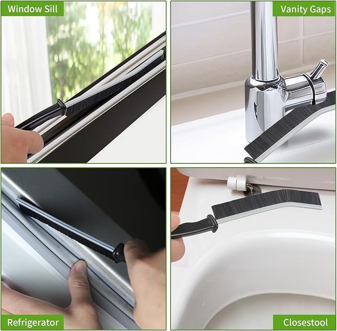 SPEN CANDELS Cleaning Brush, Multifunctional Cleaning Brush Tools,Hard Bristle Crevice Cleaning Brush,Crevice Cleaning Brushes for Household Use Bathroom Tiles Kitchen Practical and Durable(8 Pcs) - Image 4