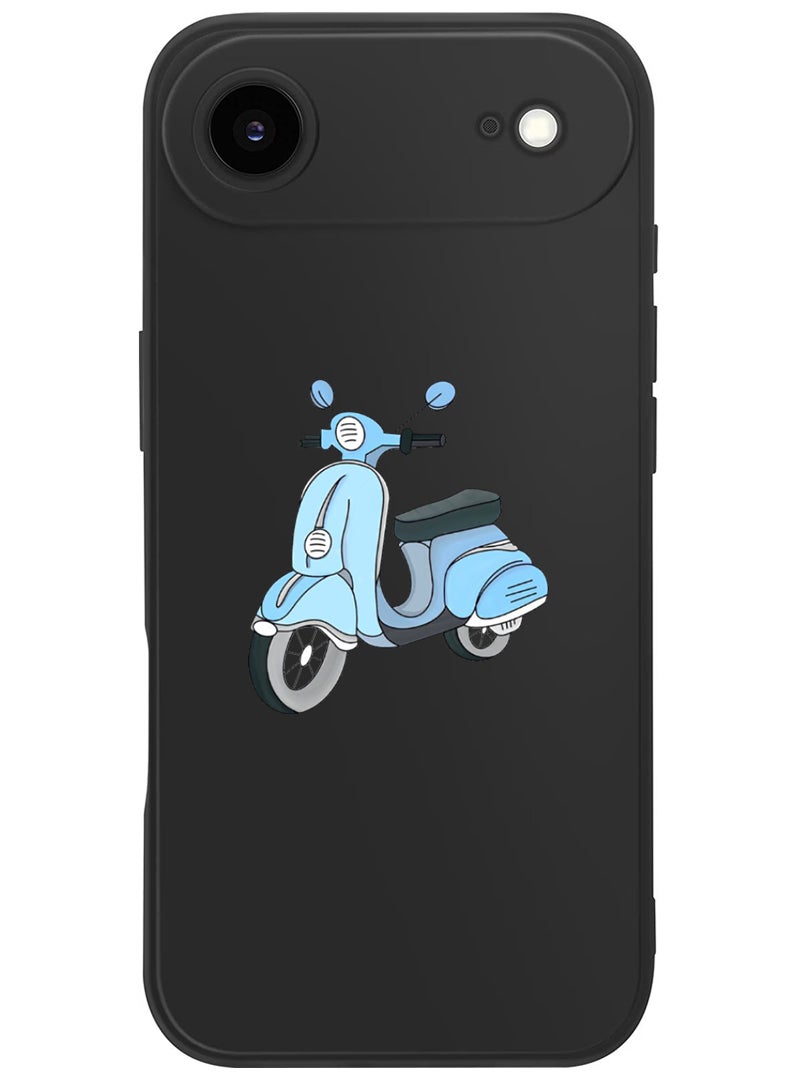 Theodor Protective Slim Fit Case Liquid Silicone Cover with Full Body Protection Anti-Scratch Shockproof Case For Apple iPhone 17 Air (Black) Vespa - Image 1