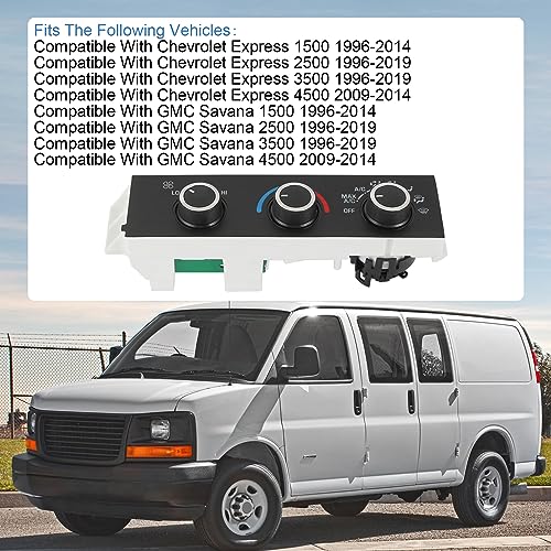 DICMIC Front A/C Heater Climate Control Module Compatible with 1996-2014 Chevrolet Express 1500 GMC Savana 1500 1996-2020 Chevrolet Express 2500 3500 GMC Savana 2500 3500 Replace# 599-217, 15073274 - Image 3