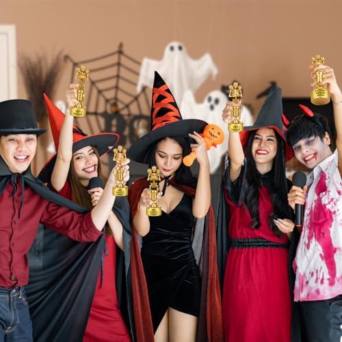 AORZIT 6 Pack Halloween Trophy Best Costume Trophy Skeleton Trophies, Halloween Trophy Awards for Kids Adults Halloween Party Prizes Contest Prizes Funny Trophy for Halloween Party Supplies - Image 2