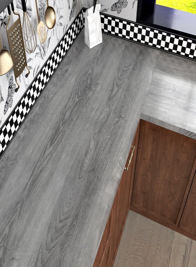 STICKEEP Grey Wood Wallpaper Peel and Stick Countertops Waterproof Wood Contact Paper Peel and Stick Wallpaper Wood Grain Contact Paper for Cabinets Renter Friendly Removable Bedroom Vinyl 24 x 118 IN - Image 3