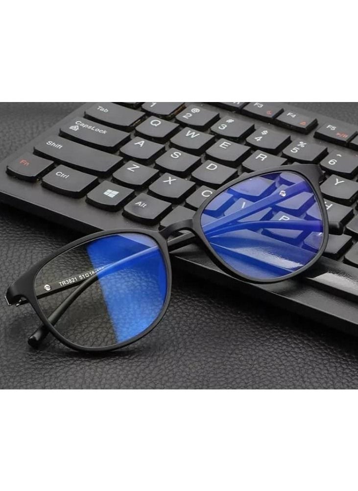 Spectacles - Anti Radiation Glasses Unisex Blue Out Matte Black - Image 1