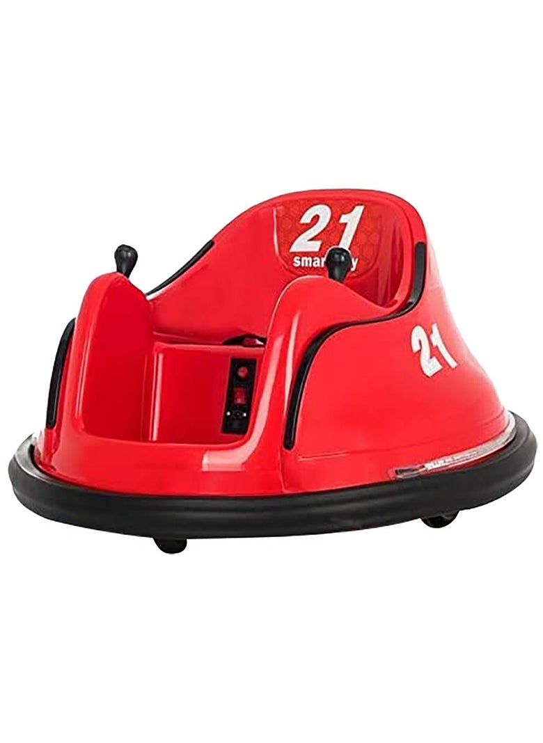 FACTUAL TOYS - Kids Electric Rideon Drift Toy Bumber Car Swing Style With Led Lighting Joystick Control Indoor And Outdoor Ride on Drifting Car Best For Kids - Red - Image 1