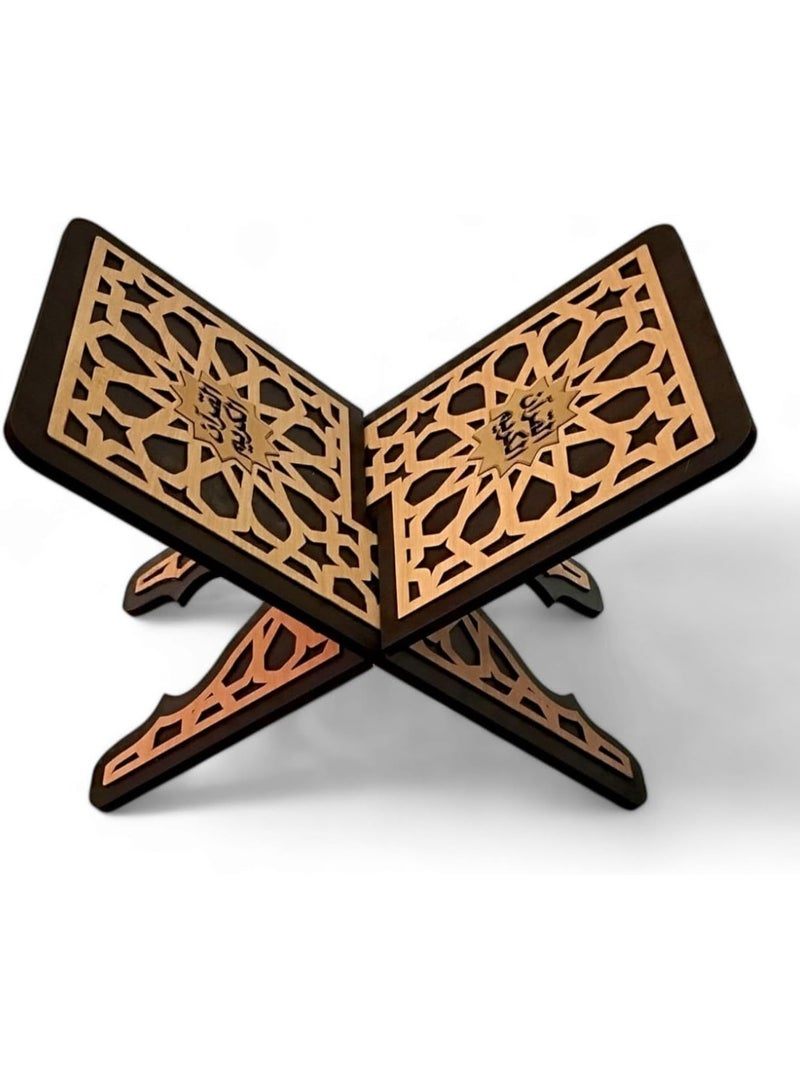 Decorative wooden floor Quran stand, foldable - Image 3