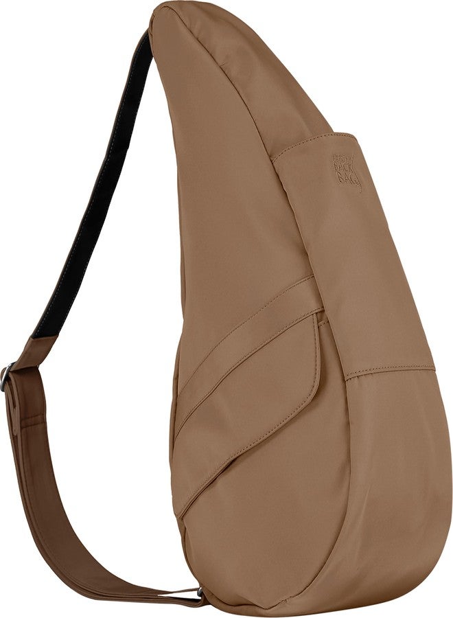 AmeriBag 17" Microfiber Healthy Back Bag Ergonomic Crossbody Sling for Everyday Use, Travel & Walking Comfort (Taupe) - Image 4