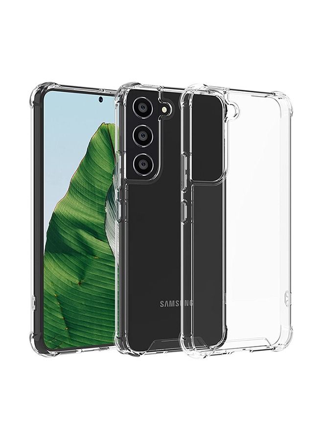 جراب خلفي نحيف مزود بأربع زوايا ممتصة للصدمات من مادة TPU لهاتف Samsung Galaxy S22 5G شفاف - Image 1